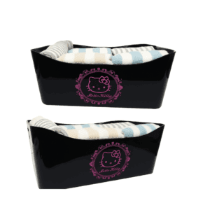 CESTA ORGANIZADORA COLOR NEGRO HELLO KITTY