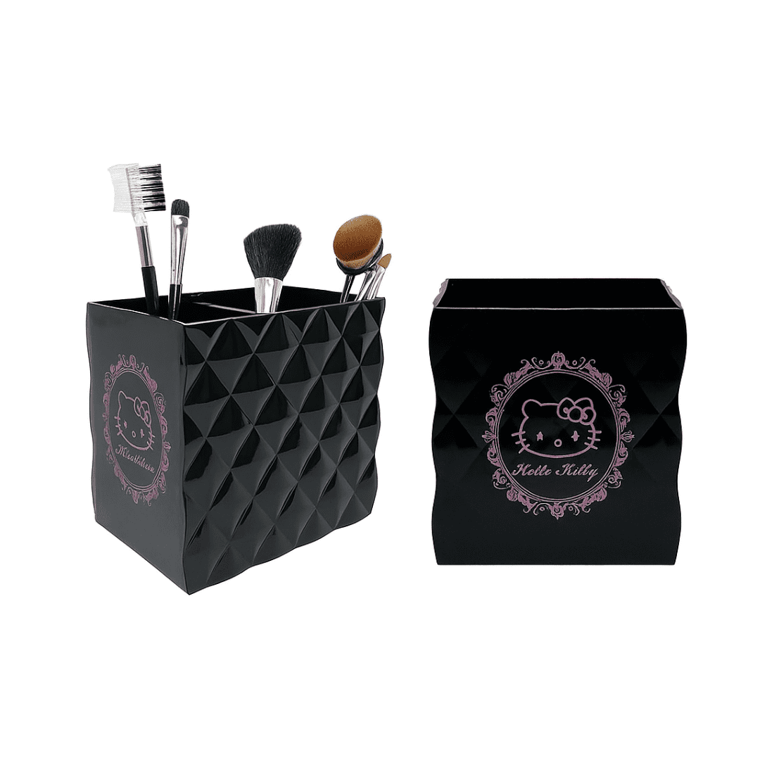 ORGANIZADOR DE BROCHAS COLOR NEGRO HELLO KITTY