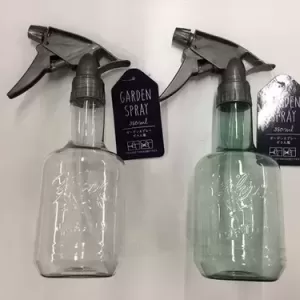 BOTELLA SPRAY REDONDA TRANSPARENTE PARA AGUA