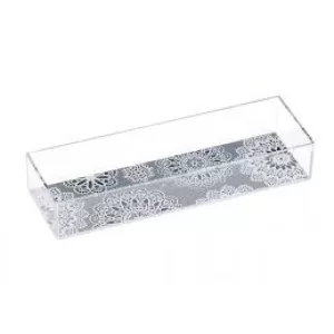 ORGANIZADOR DE ESCRITORIO ACRILICO FONDO CLARO RECTANGULAR
