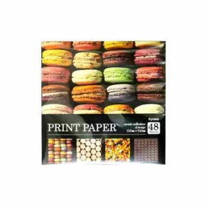 PAPEL ORIGAMI CON DISEÑO DULCES-PASTEL