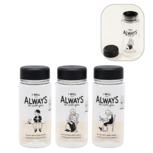 Botella Transparente con Frases Inspiradoras