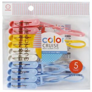 SET DE GANCHOS DE ROPA CON HILO, COLOR AMARILLO, ROSADO, BLANCO, CELESTE