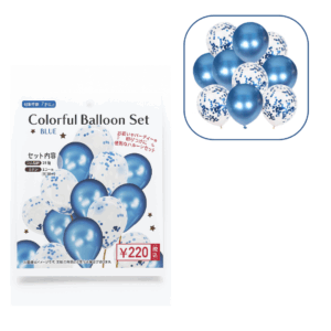 SET DE GLOBO AZUL METALICO