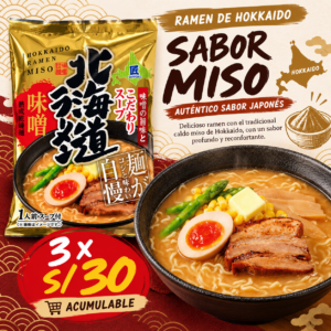 SAPPORO MENSHOU RAMEN DE HOKKAIDO - SABOR MISO